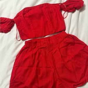 NEW! Monteau Vibrant Red two piece matching set